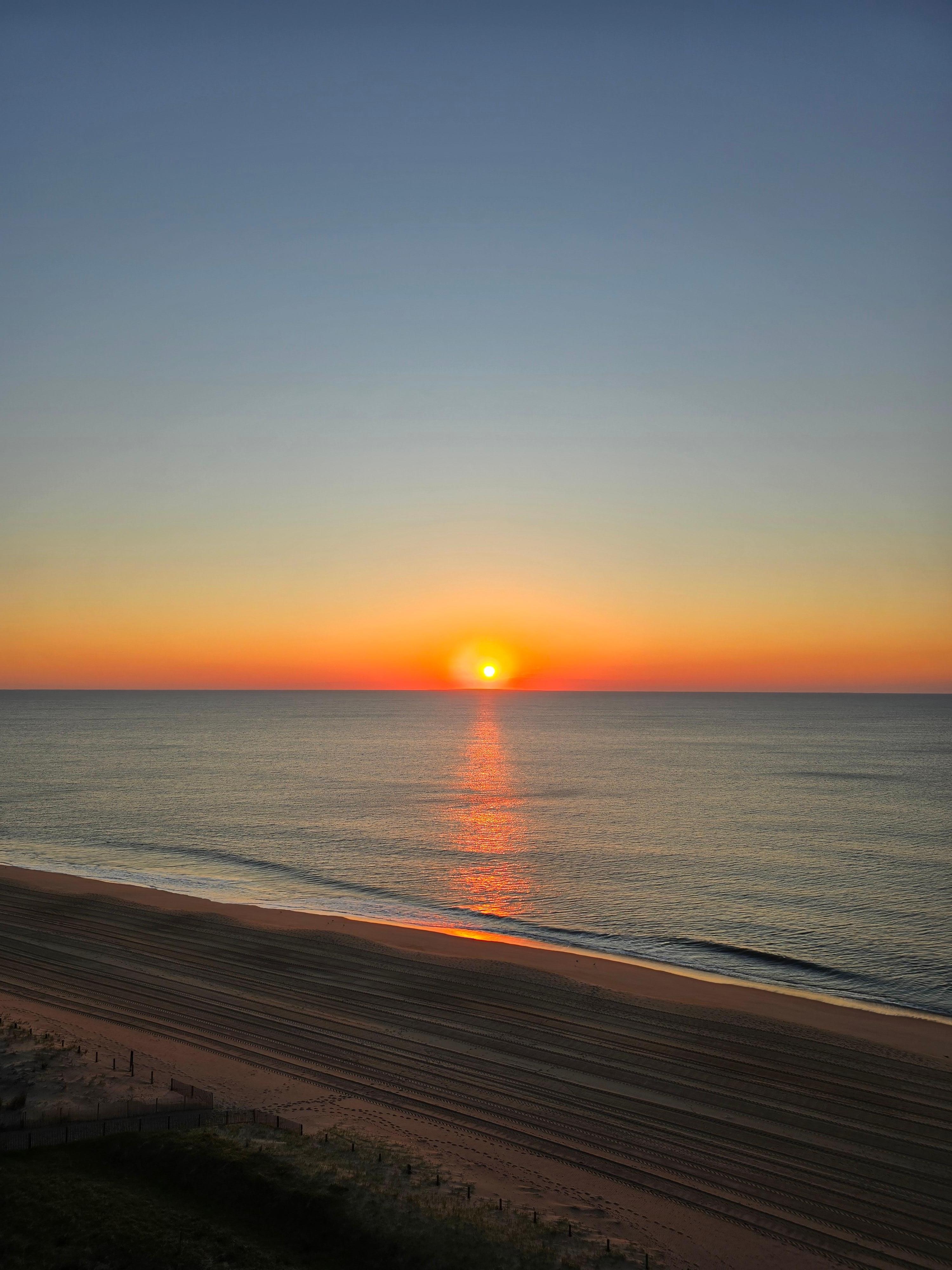 Sunrise from the balcony. A nice way to start the day.
