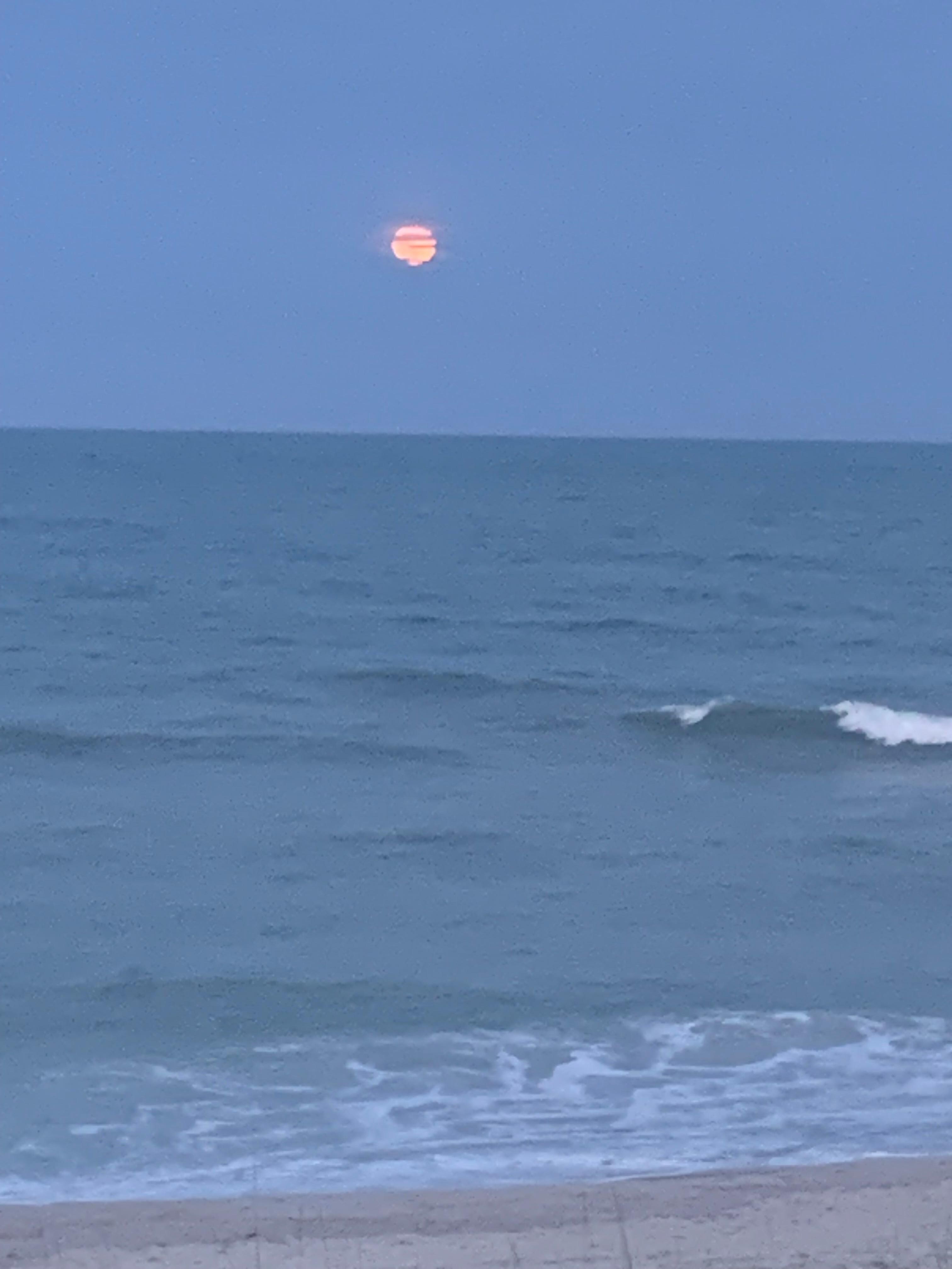 Full moon on 6/11 view from deck.  