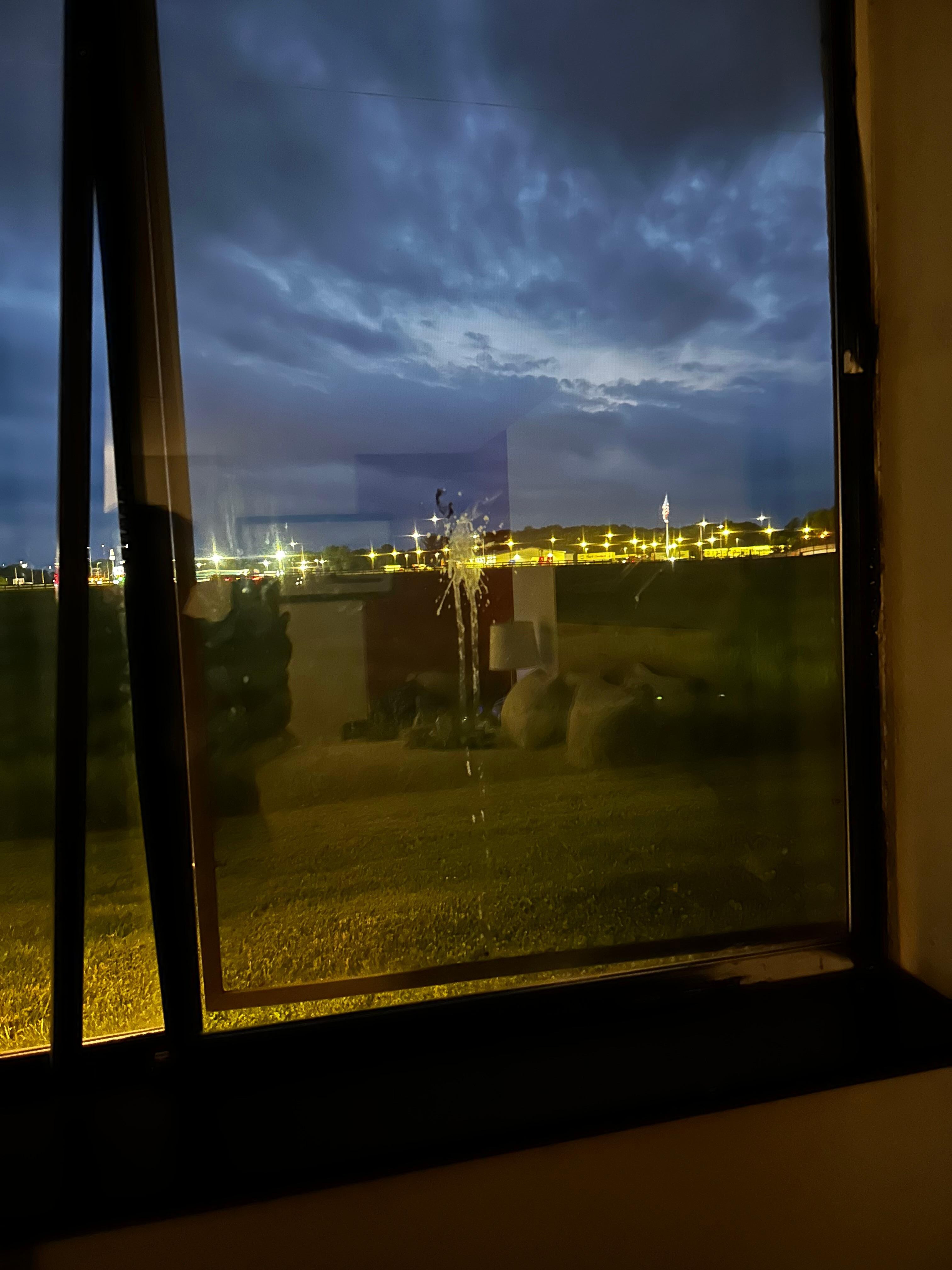 Broken window frame