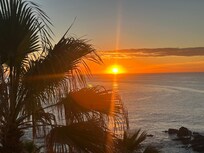 Sunrise from porch! (You could see whales and sunsets too!)