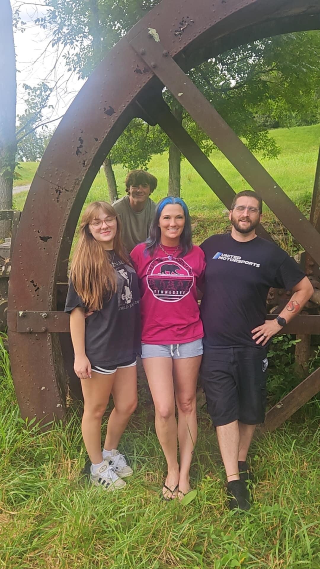 Family exploring the surroundings.
