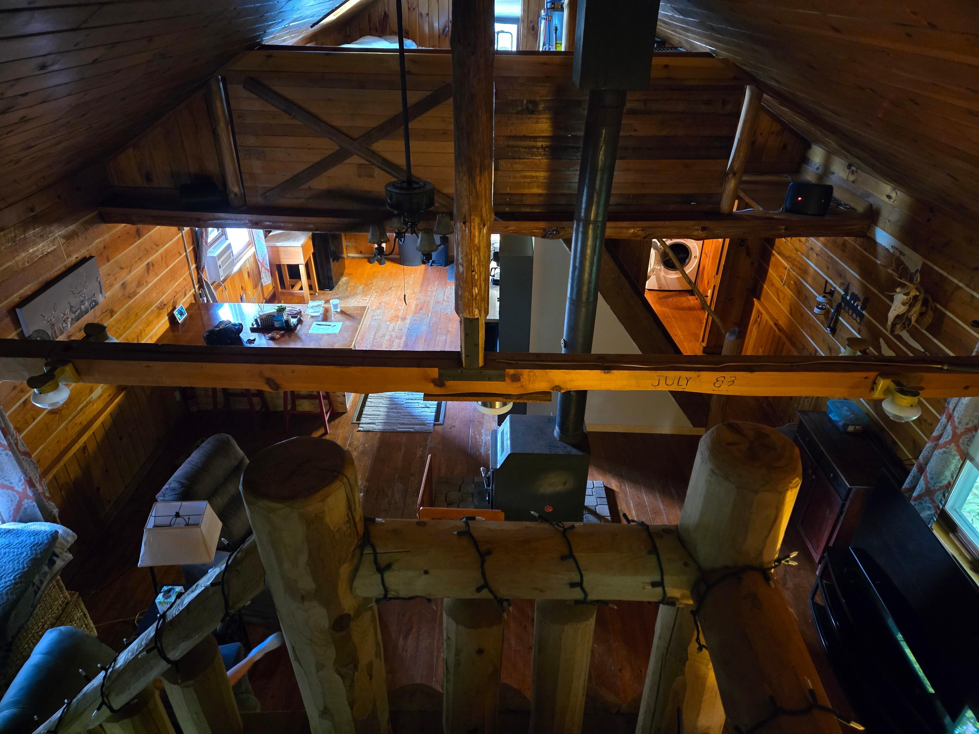 View of the living room & kitchen from the 3 bed room