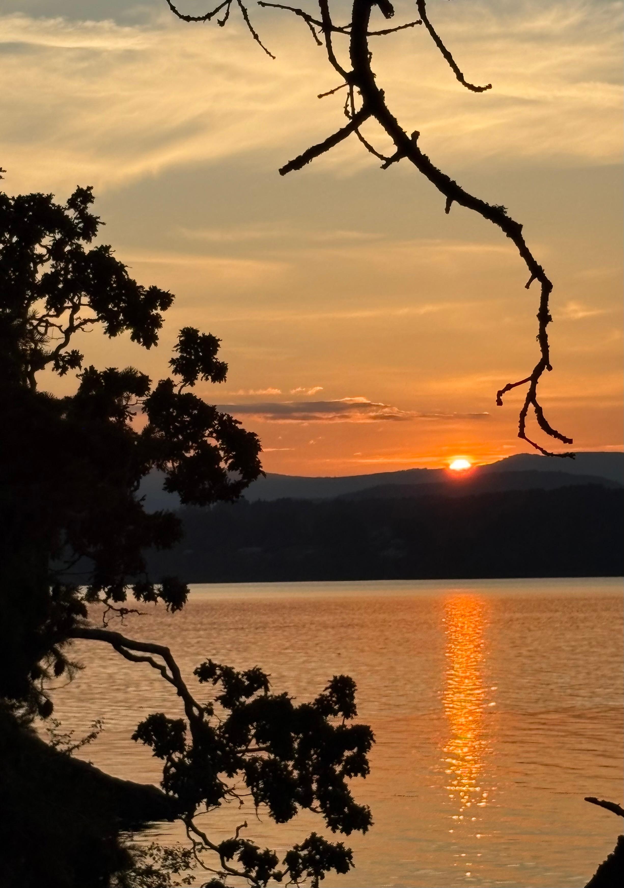 View from the deck, living room and bedroom.
