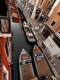 View outside my room. This was early morning before the gondolas started. Deliveries to shops, restaurants and hotels.