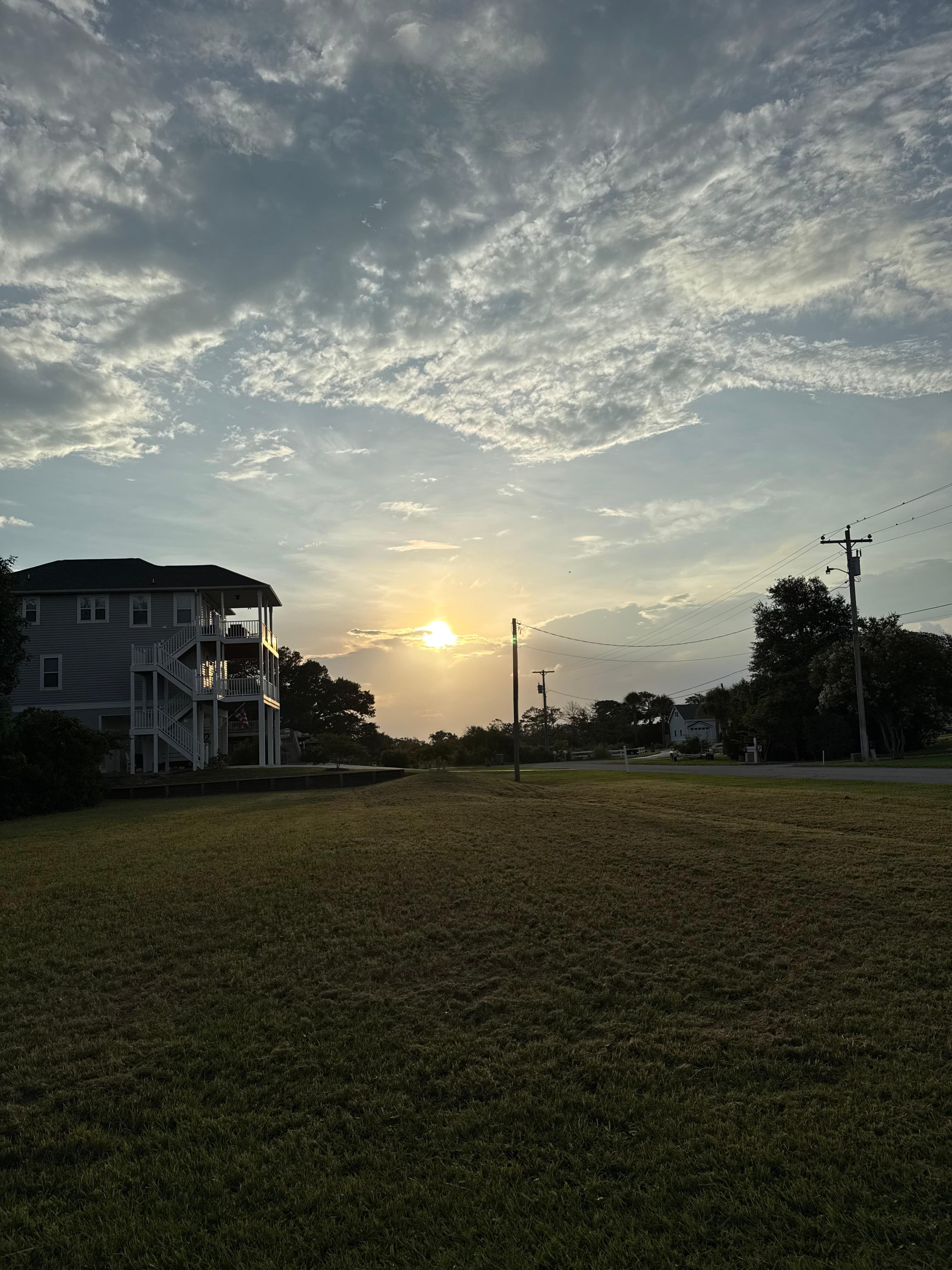 View from the driveway. 