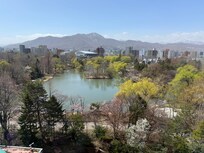 ホテル9階の客室からの撮影です。