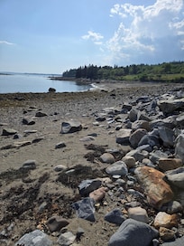Beach across the road