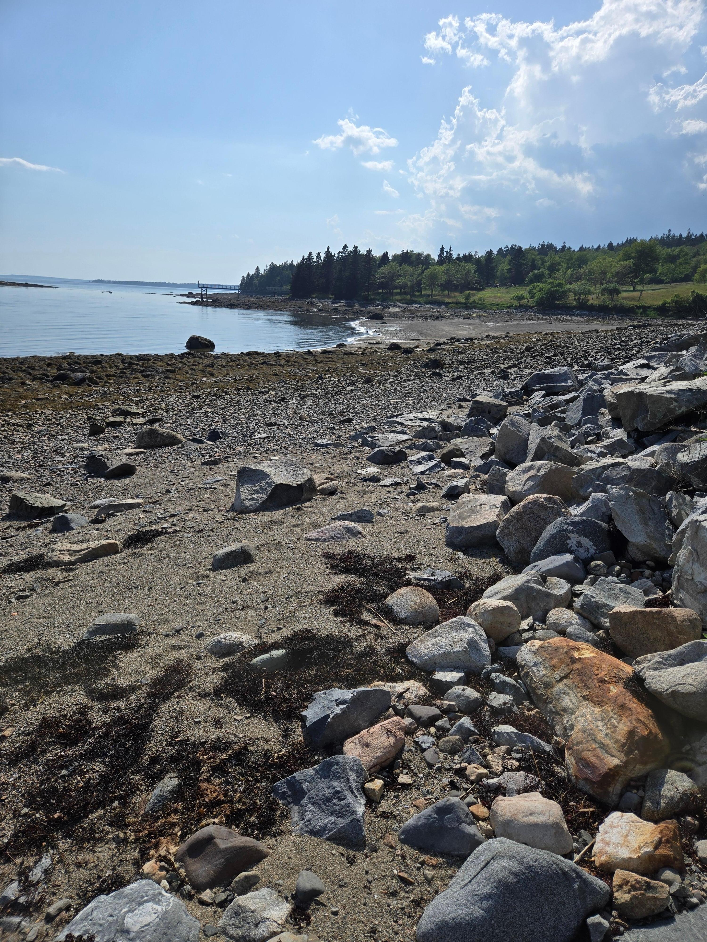 Beach across the road