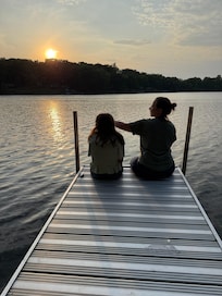 Dock sitting and taking in the beauty of the lake.