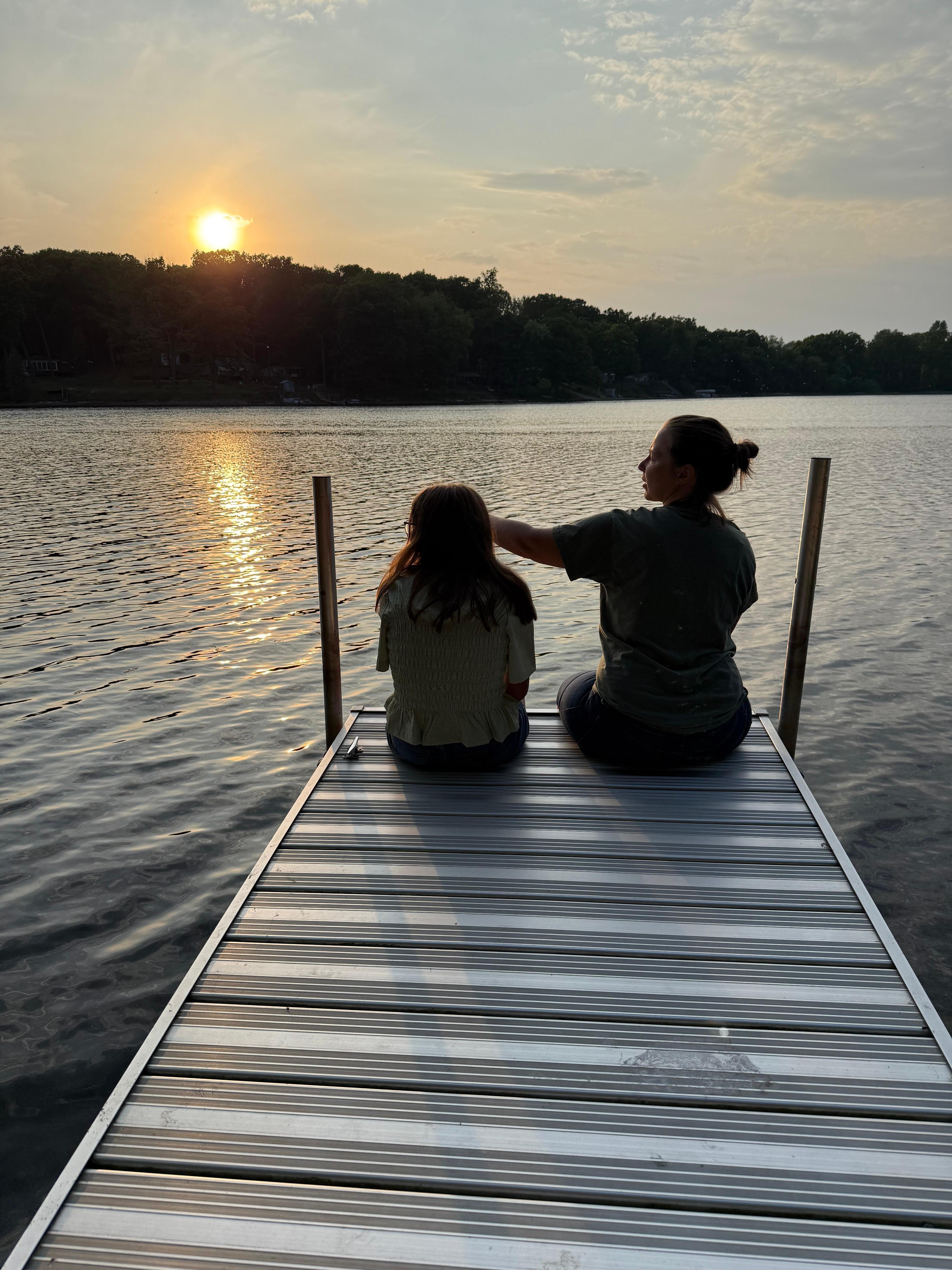 Dock sitting and taking in the beauty of the lake.
