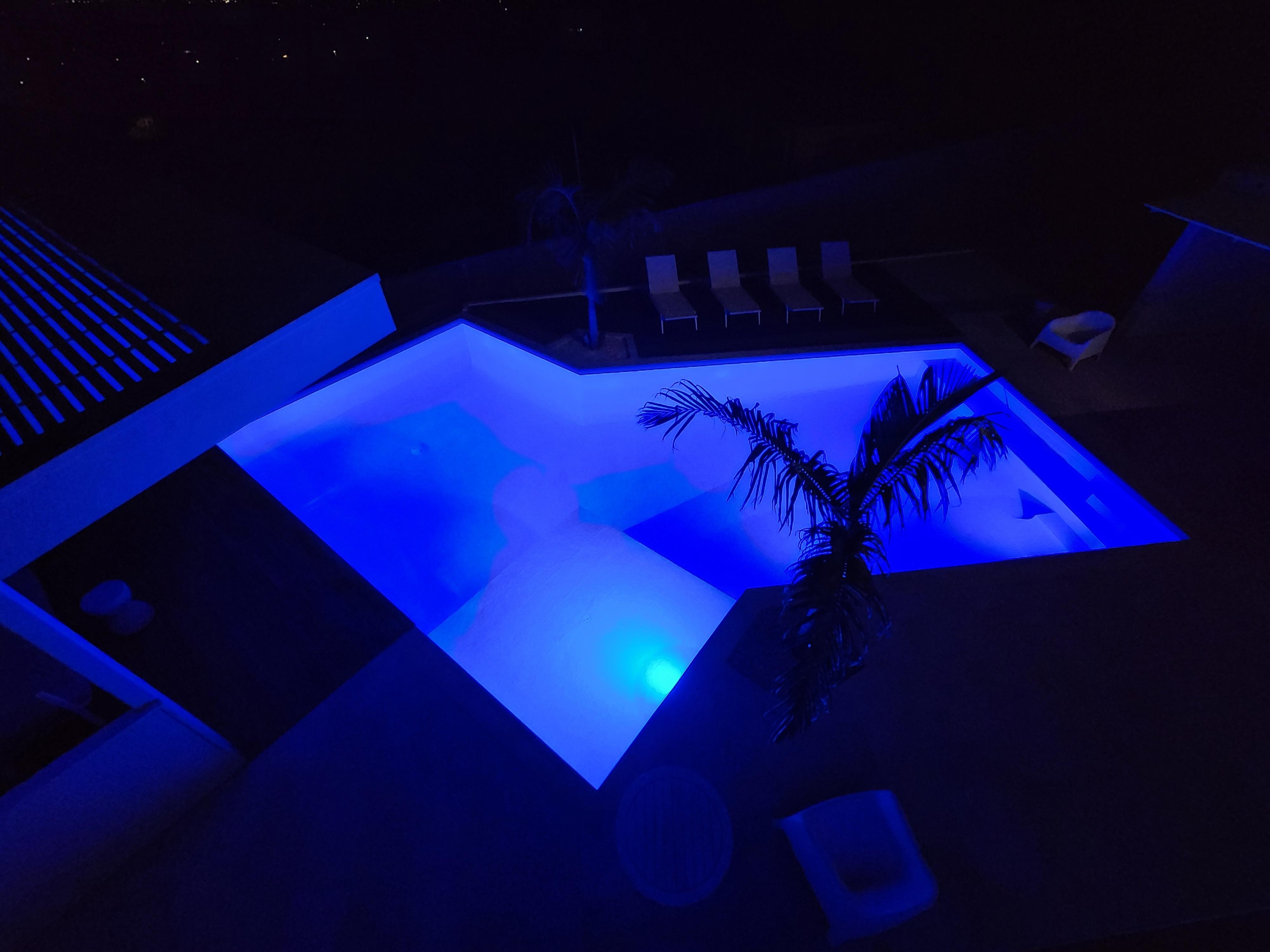 The pool at night