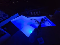 The pool at night