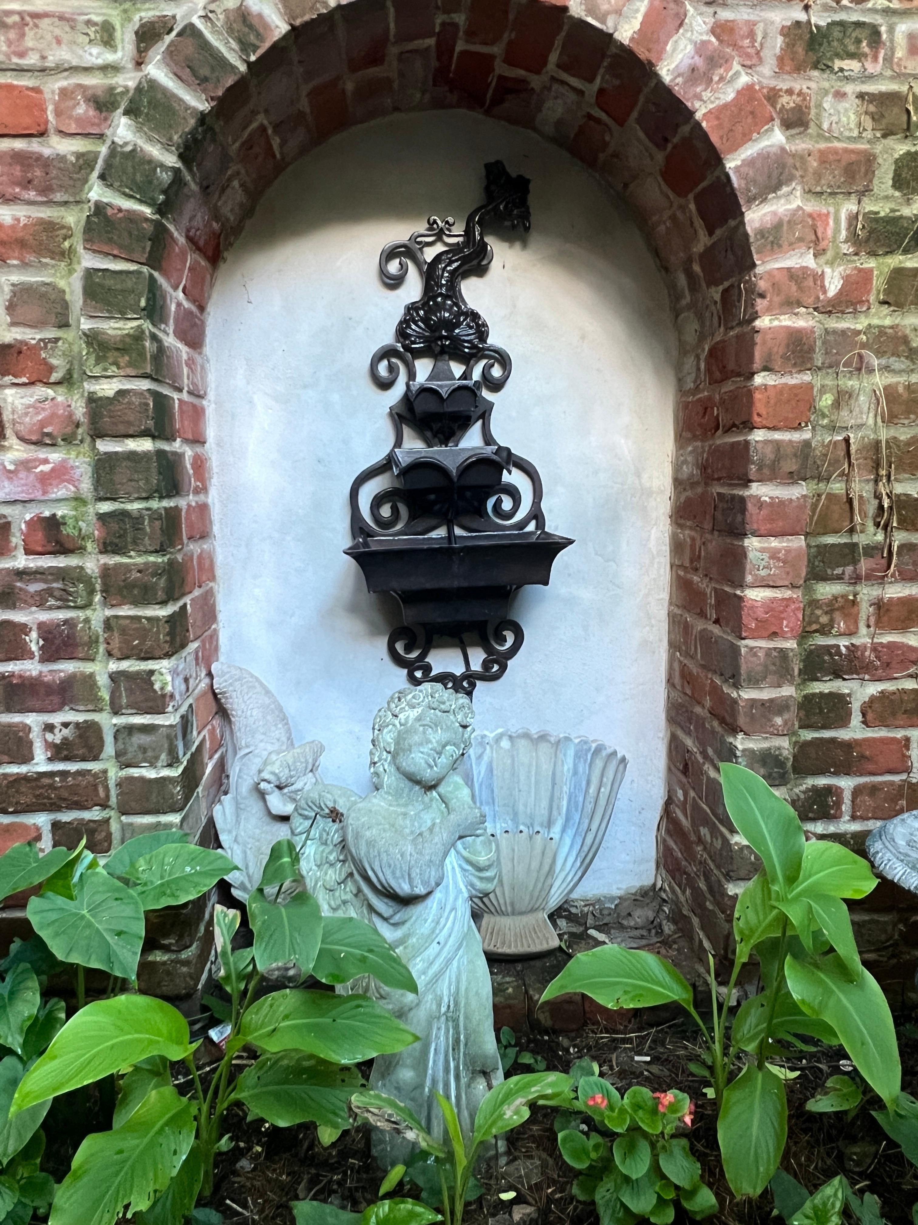In the courtyard