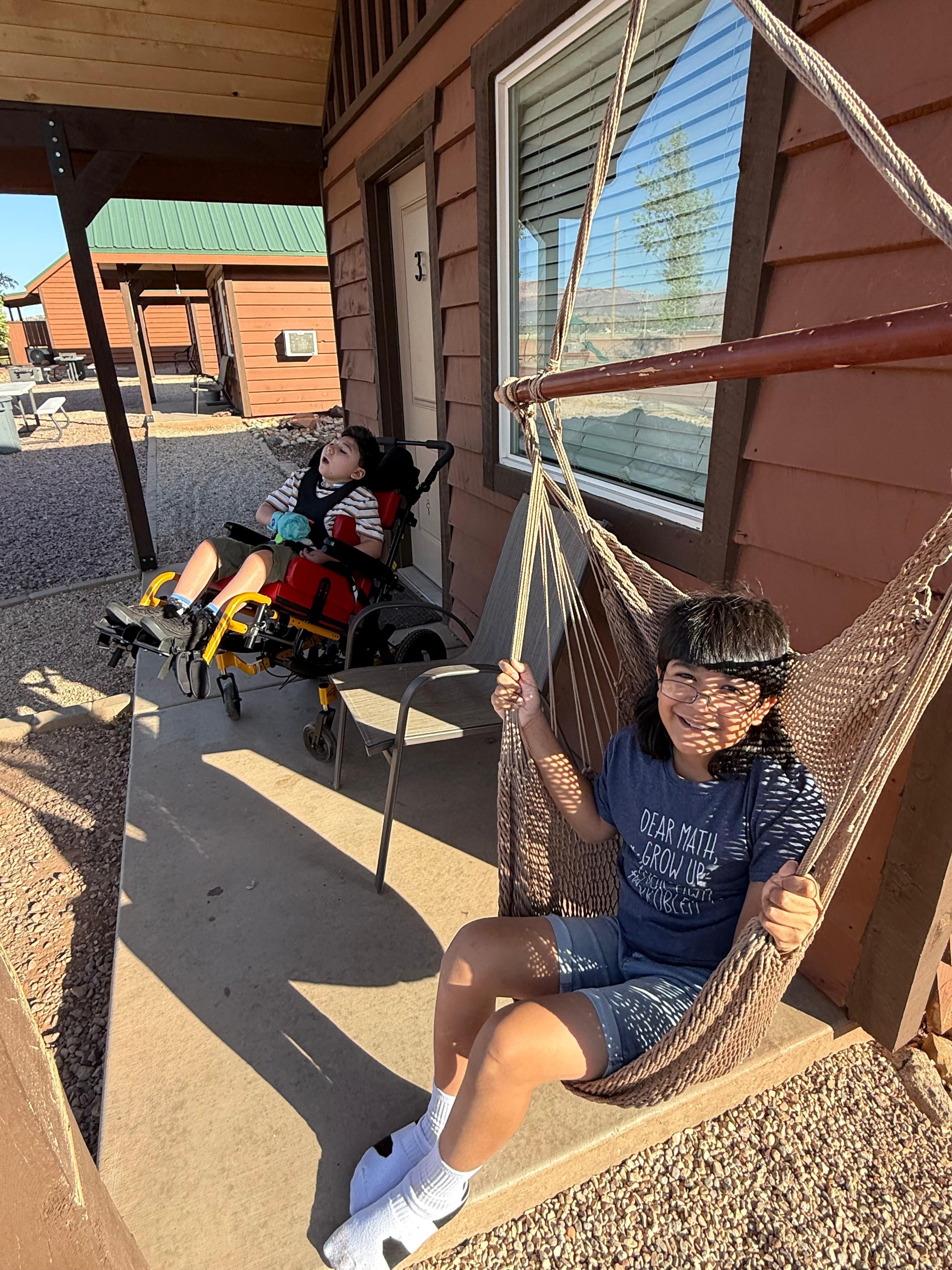 The porch swing is such a vibe!