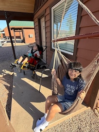 The porch swing is such a vibe!