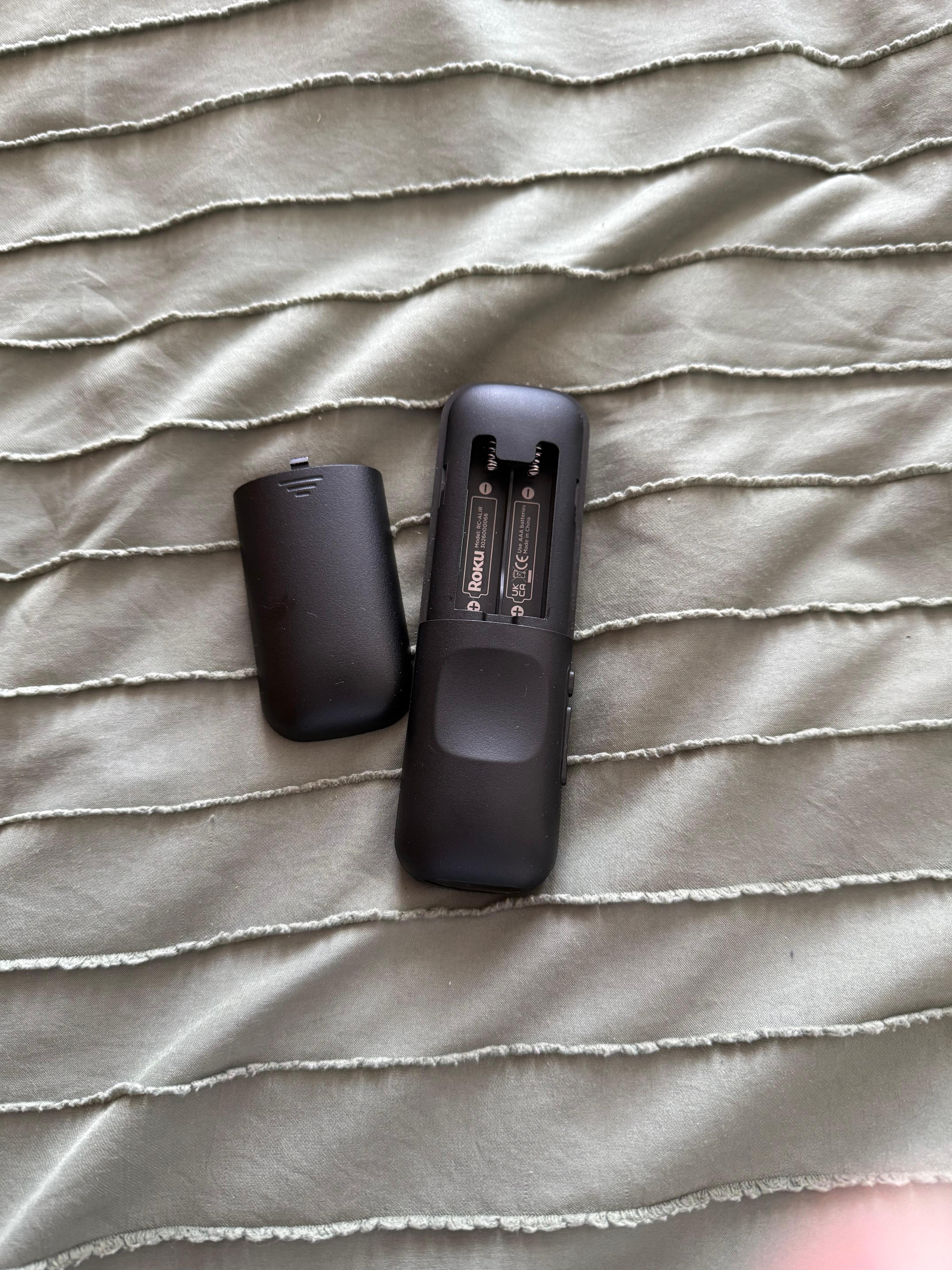 No batteries in the remote. 