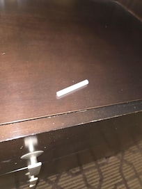 Drug paraphernalia on TV stand