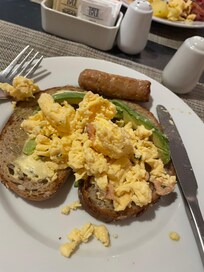 Breakfast there was plenty to choose from and jt was very nice