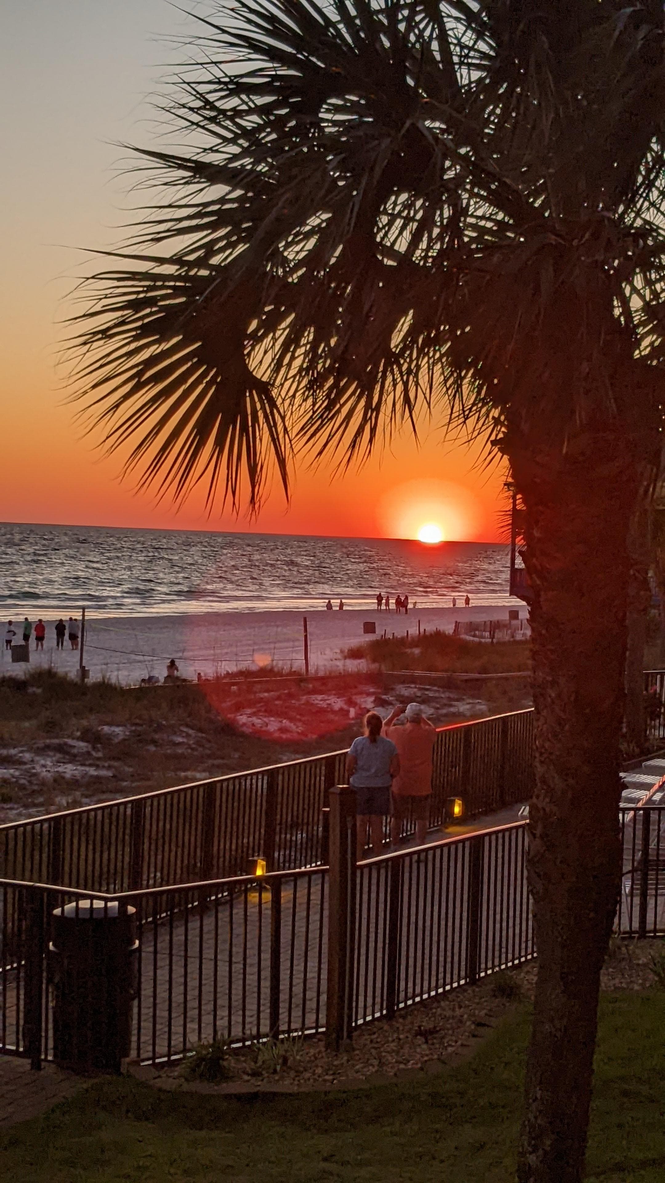 Sunset from the balcony.