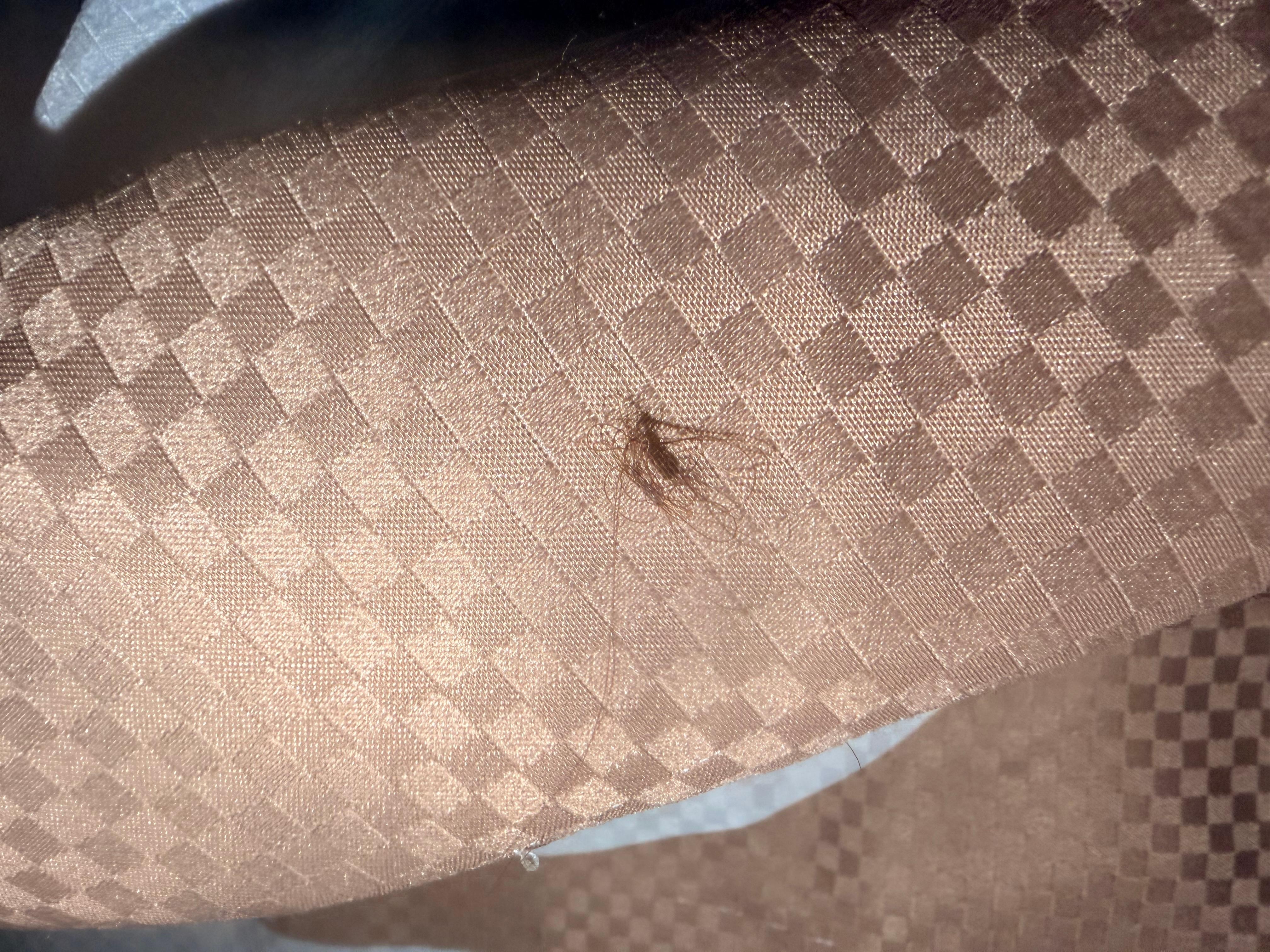 Random bits of sticky hair on comforter