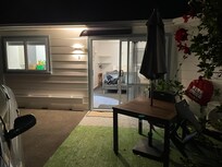 Outside looking into room.