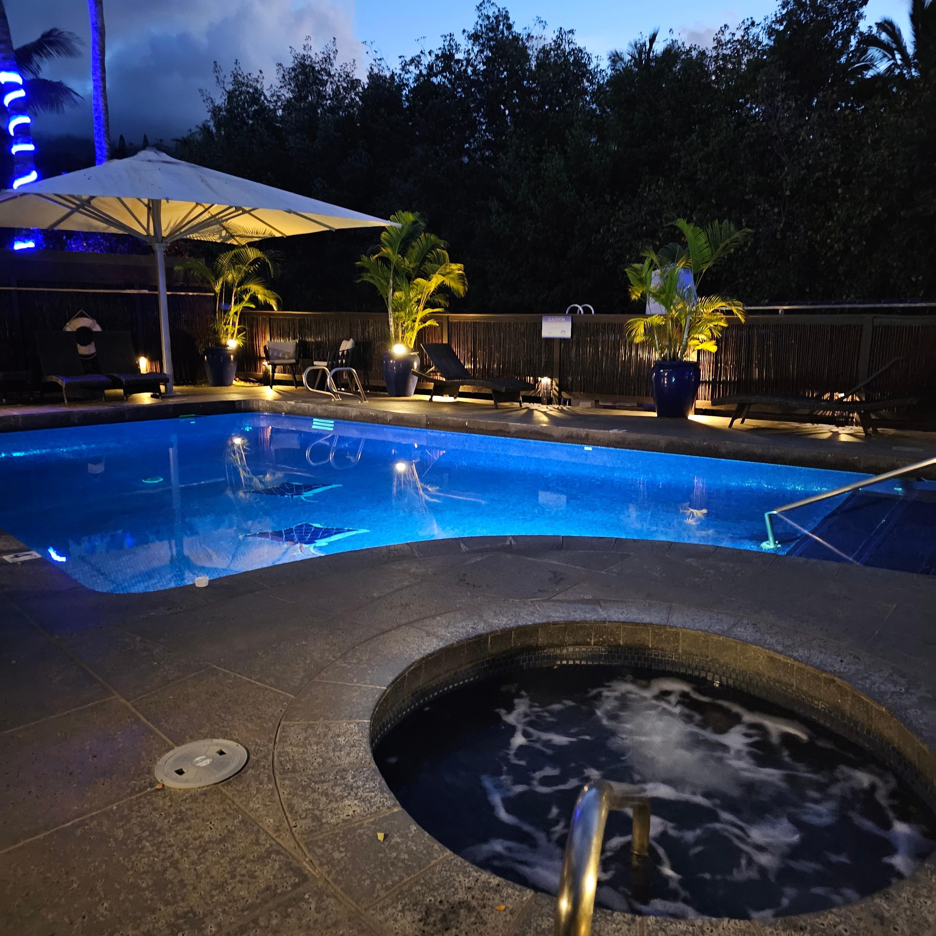 Lucky to have had pool to myself one beautiful evening. 