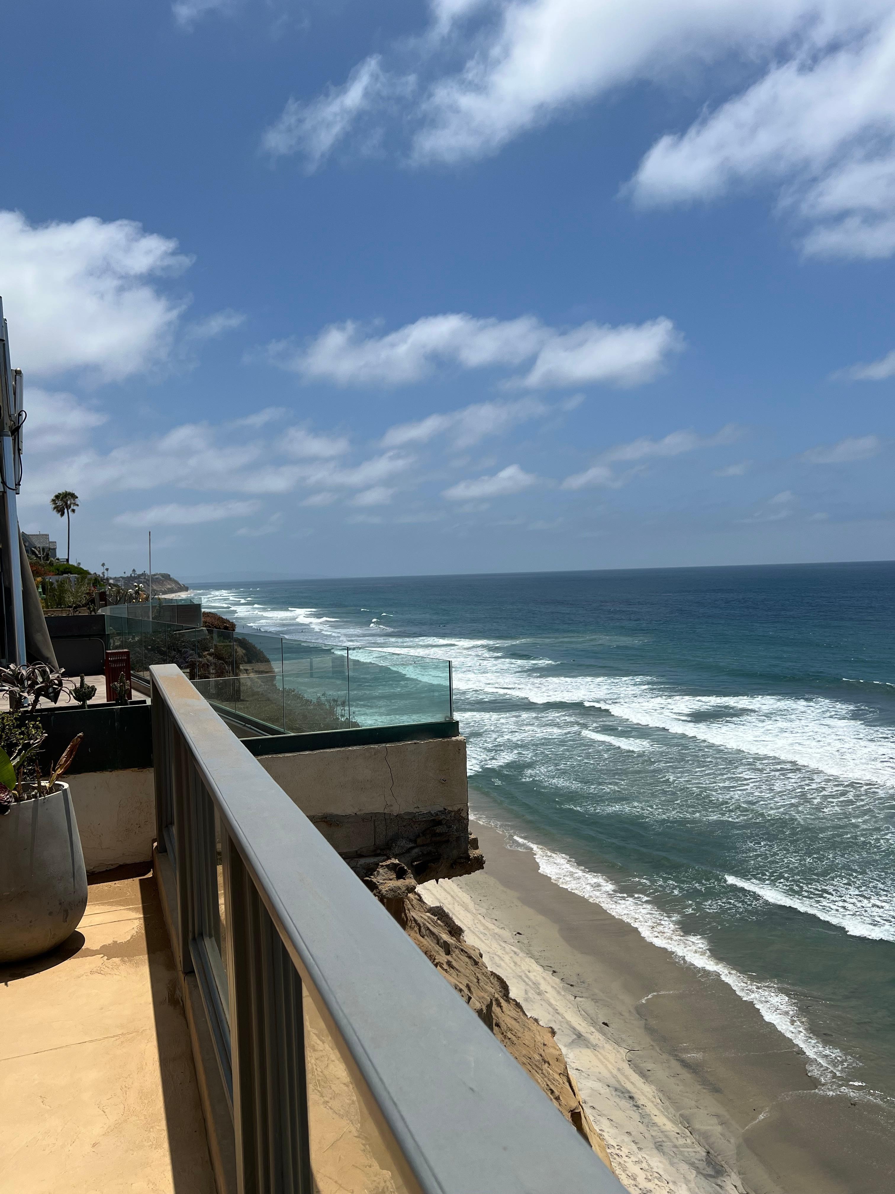 Looking south from the patio. 