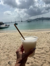 Drinks available at the beach bar at the condo