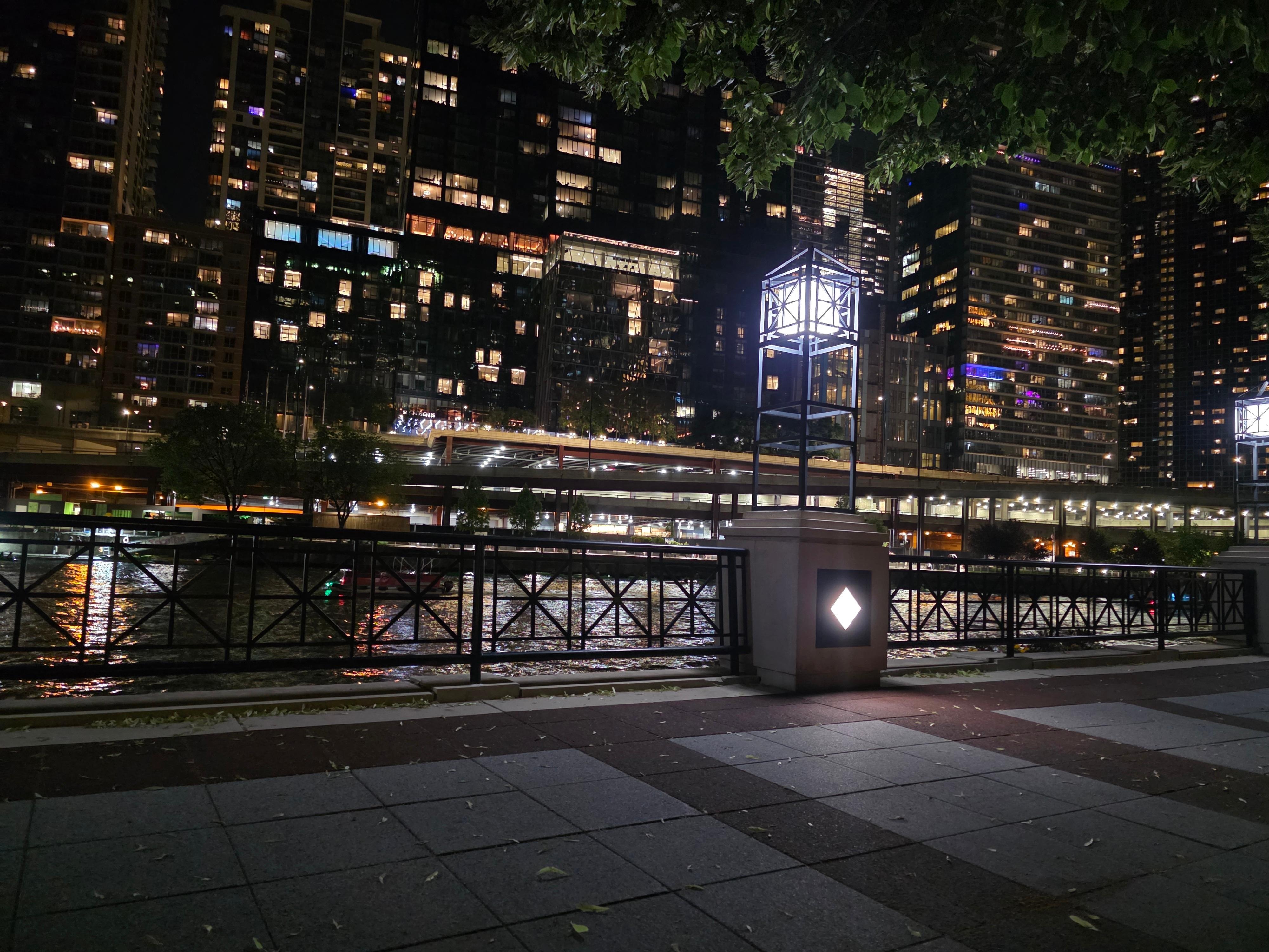 The view of the Riverwalk down from the Loews Hotel 