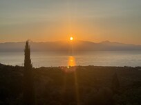 sunrise picture from inside my room through the windo