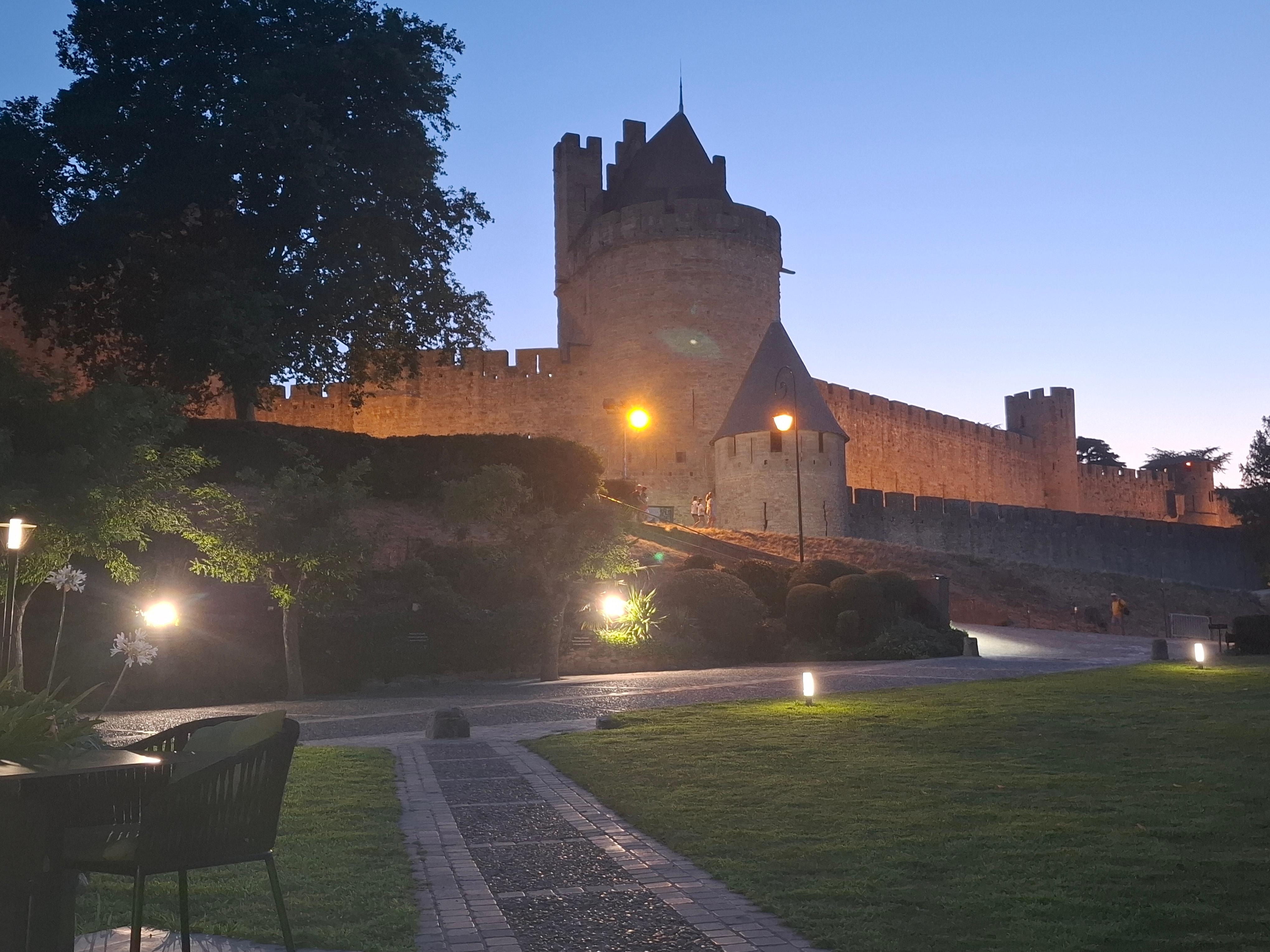 Evening view from hotel bar garden