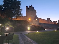 Evening view from hotel bar garden