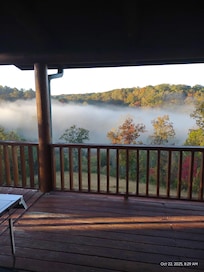 Morning view from back deck.
