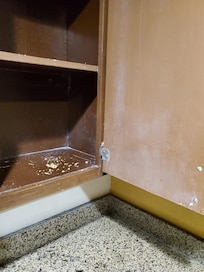 Inside kitchen cabinet