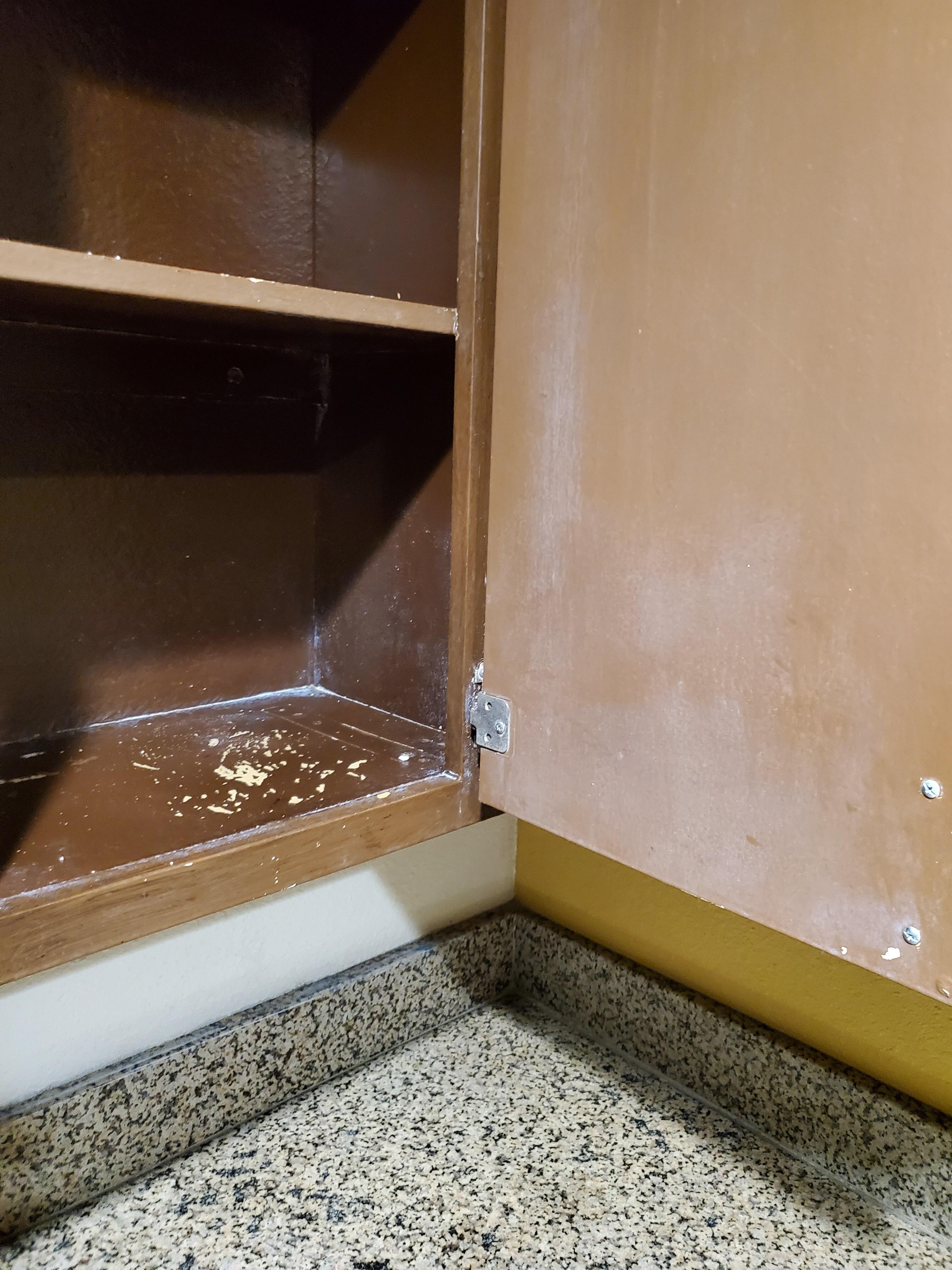 Inside kitchen cabinet
