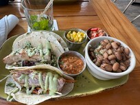 Fish tacos at Yellow Fin