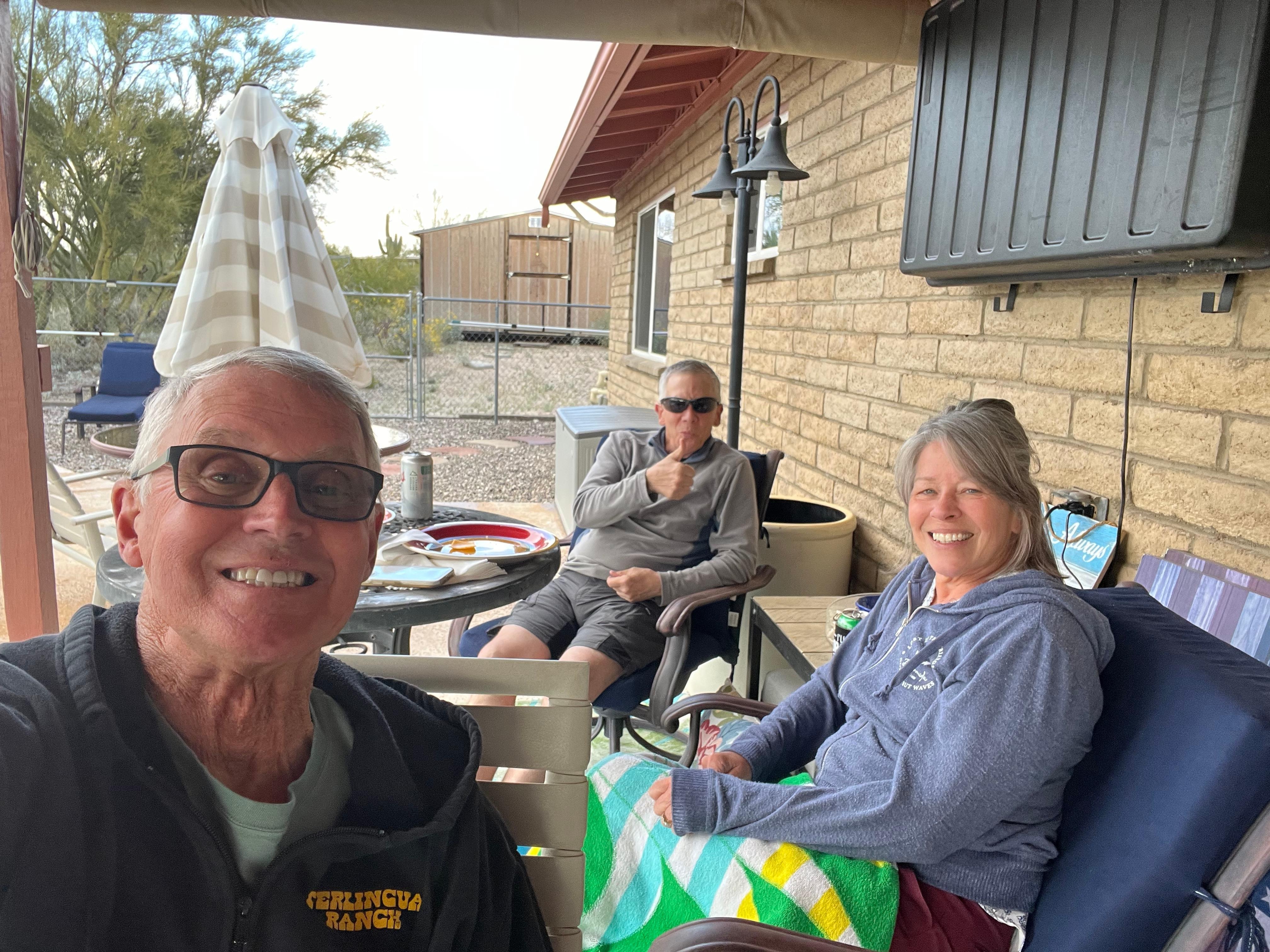 On the deck br the pool