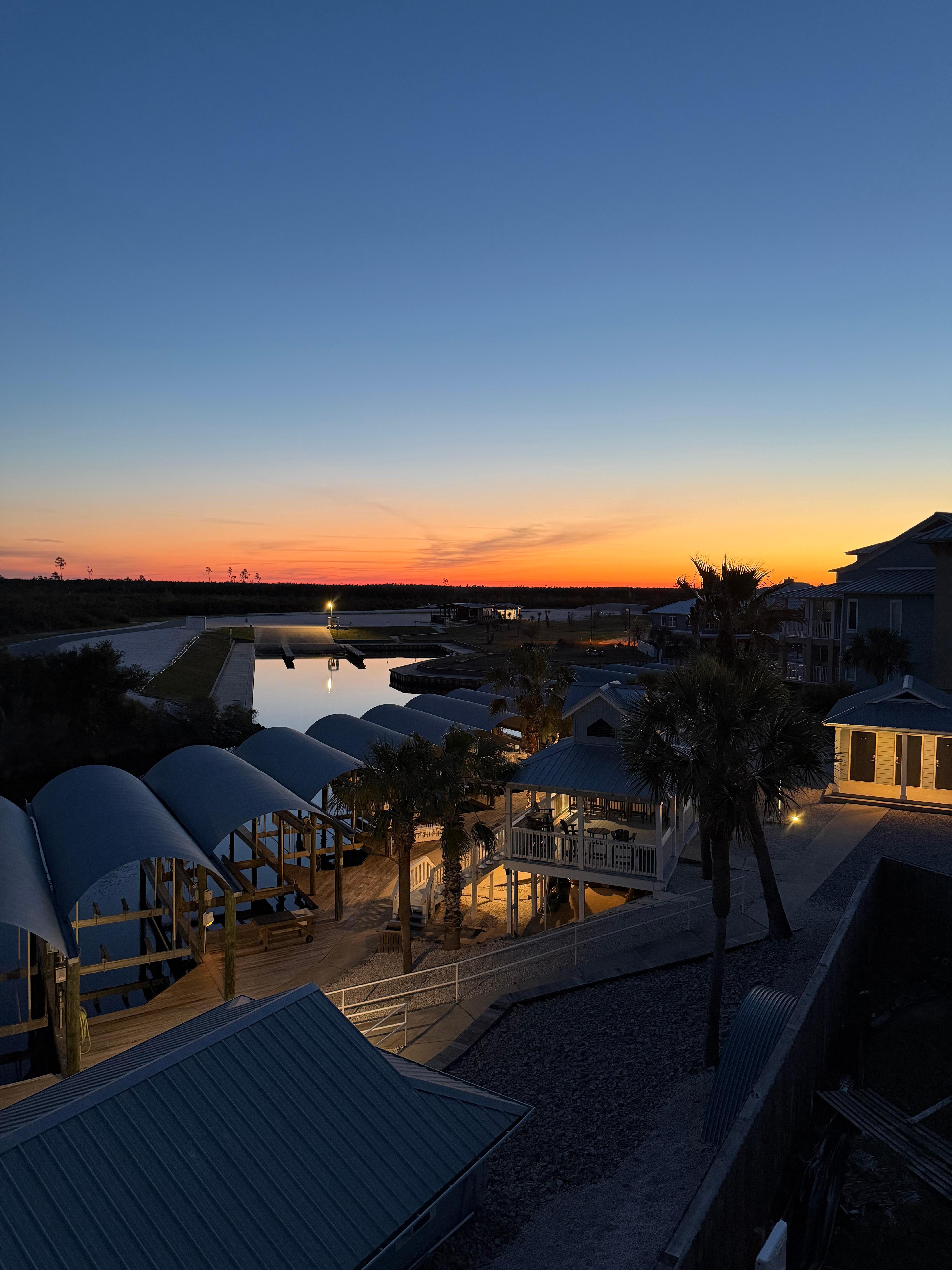 Sunrise view from the back balcony