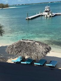 That little beach is amazing, floaters are available free of charge.