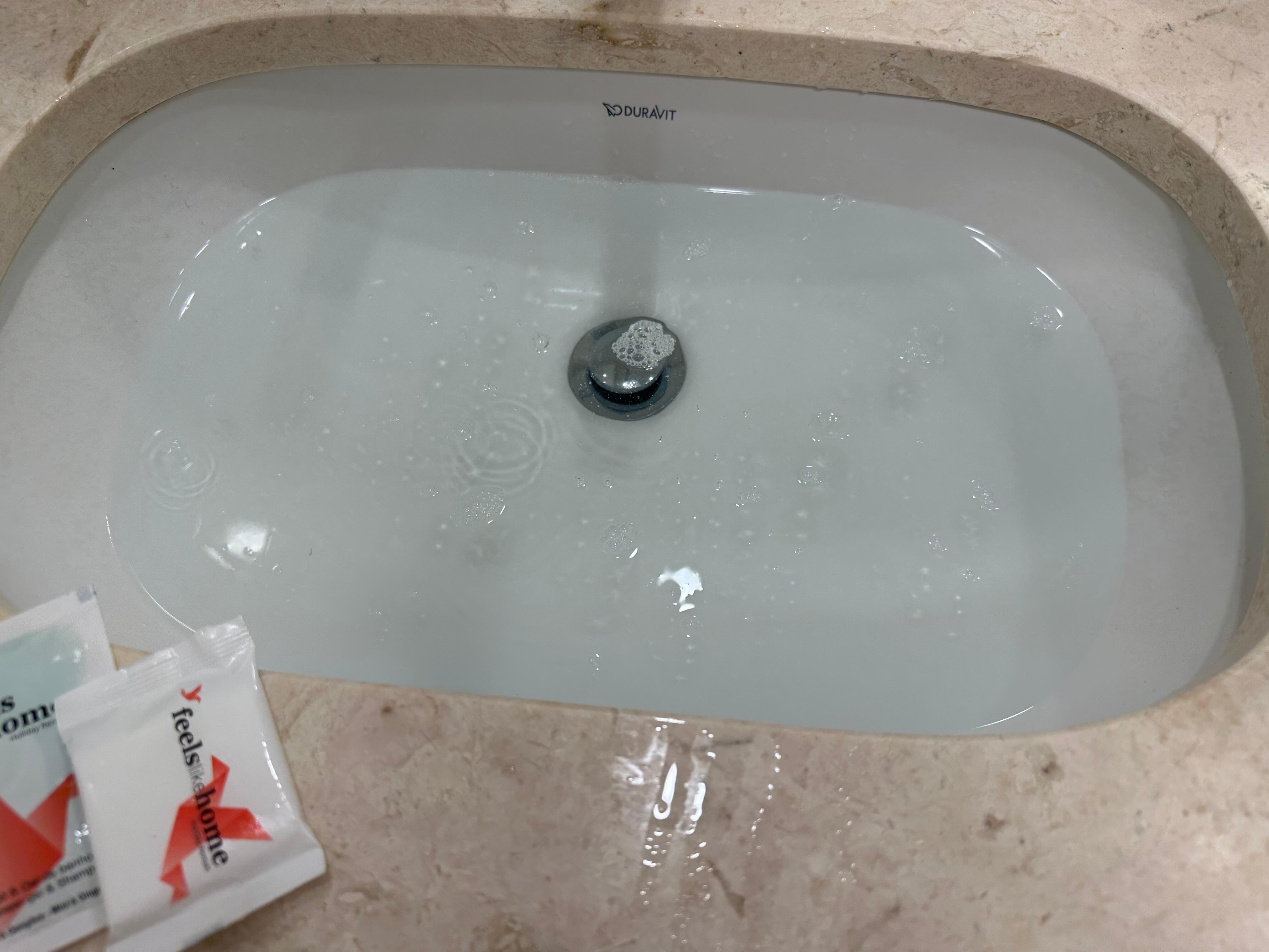 This is the plugged up sink