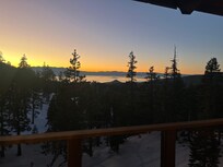 Sunset view from deck.