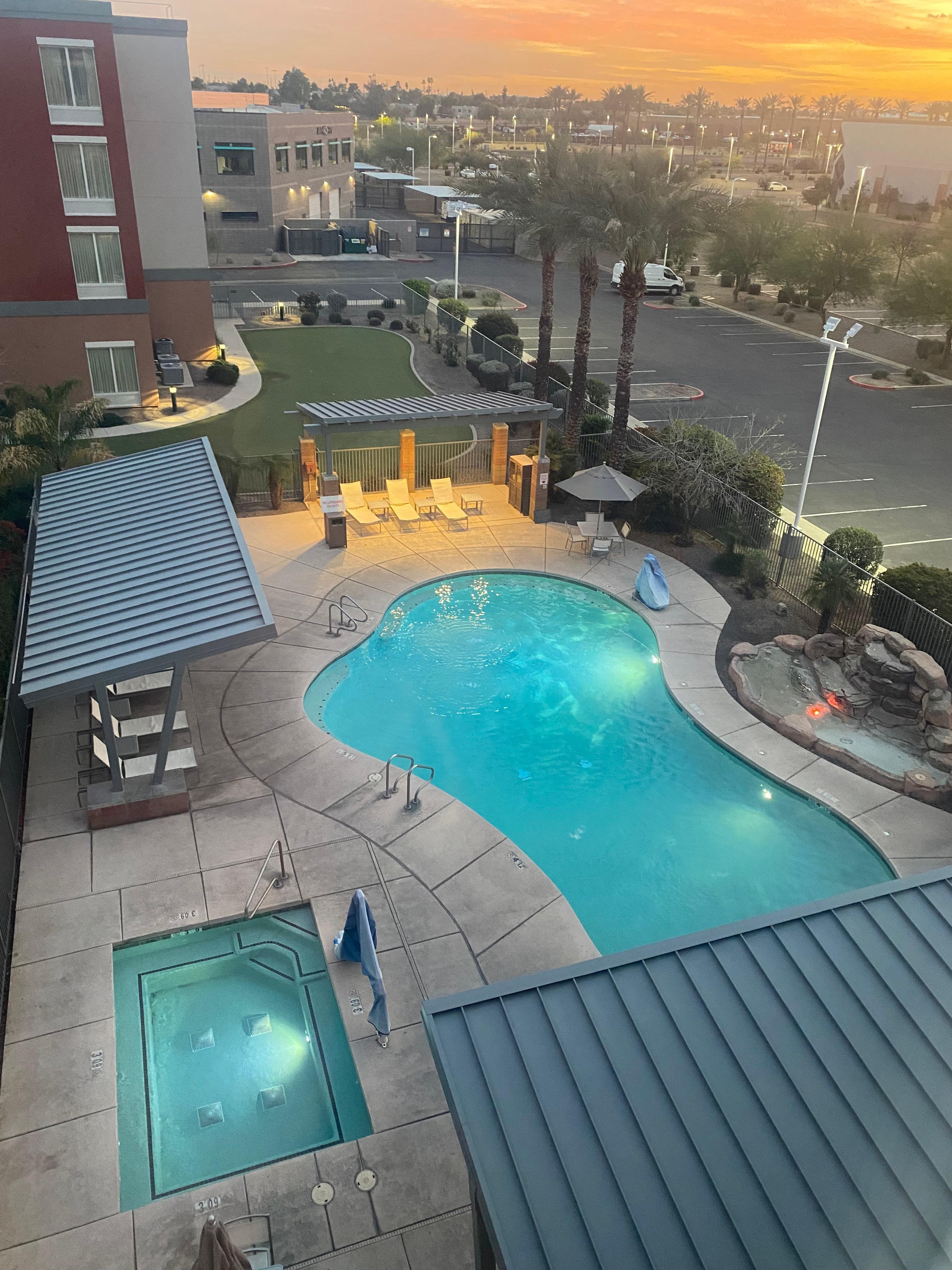 View out our top floor room.