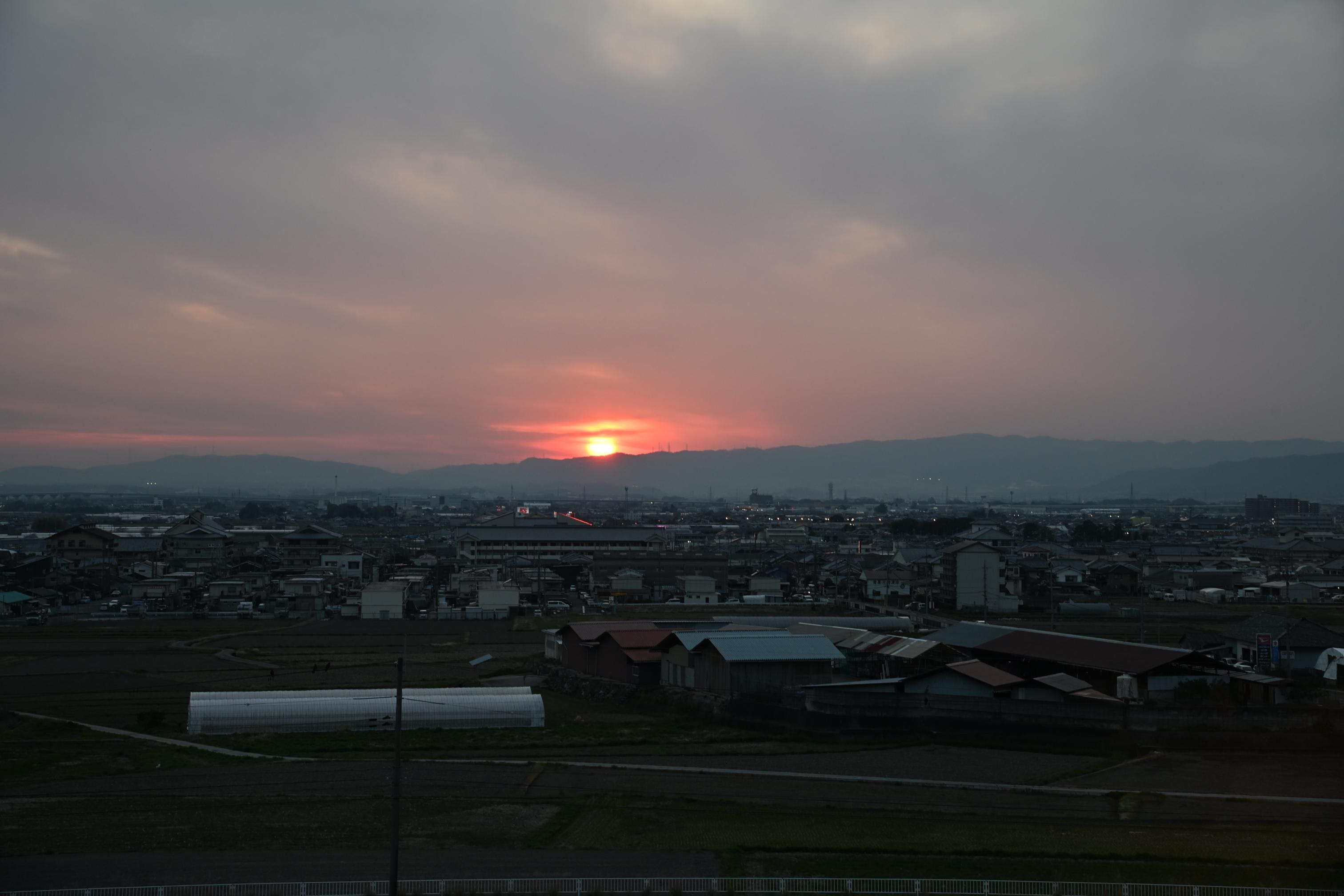 綺麗な夕陽が見られる