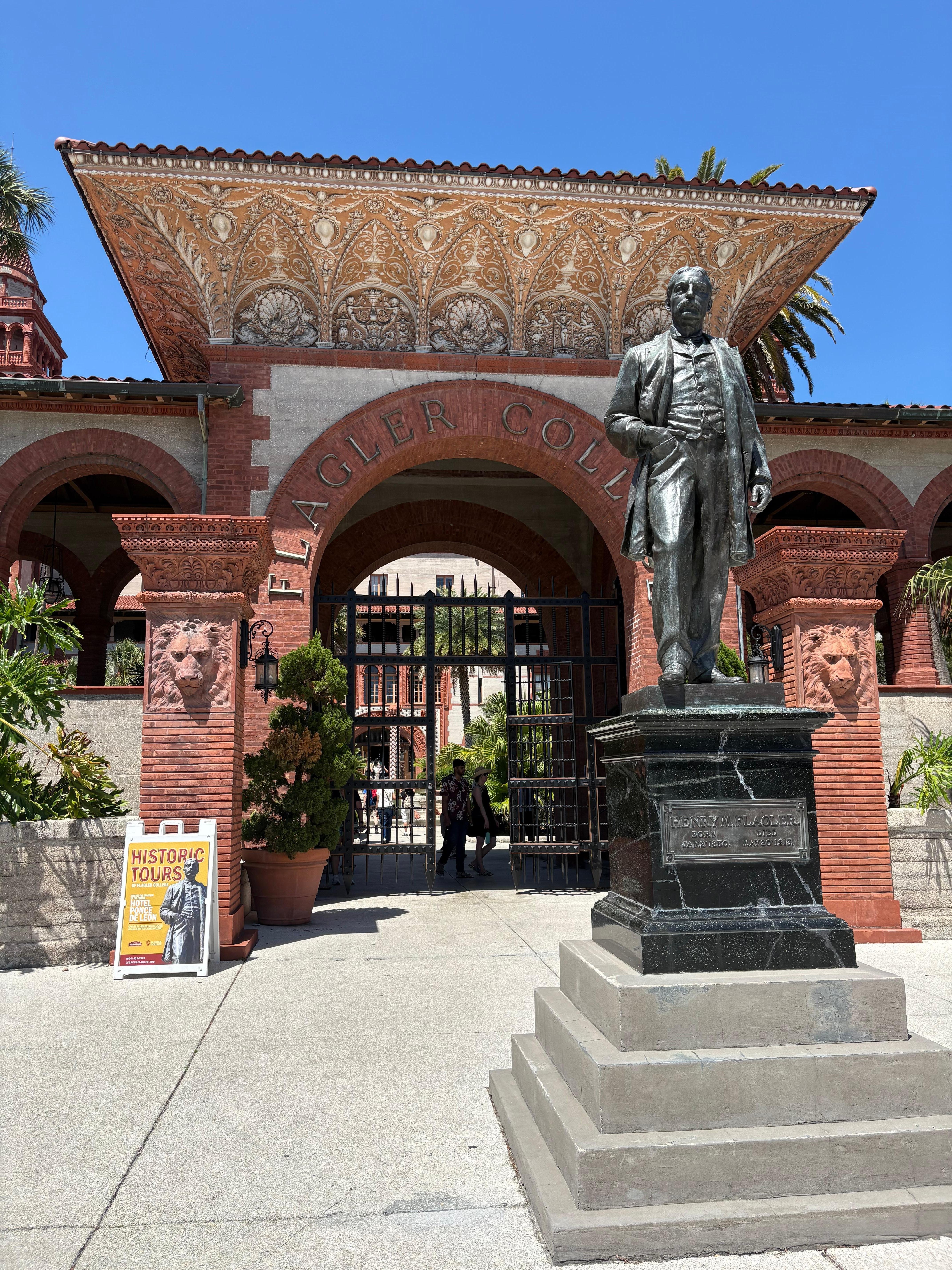 Flagler College, schedule tour ahead of time.