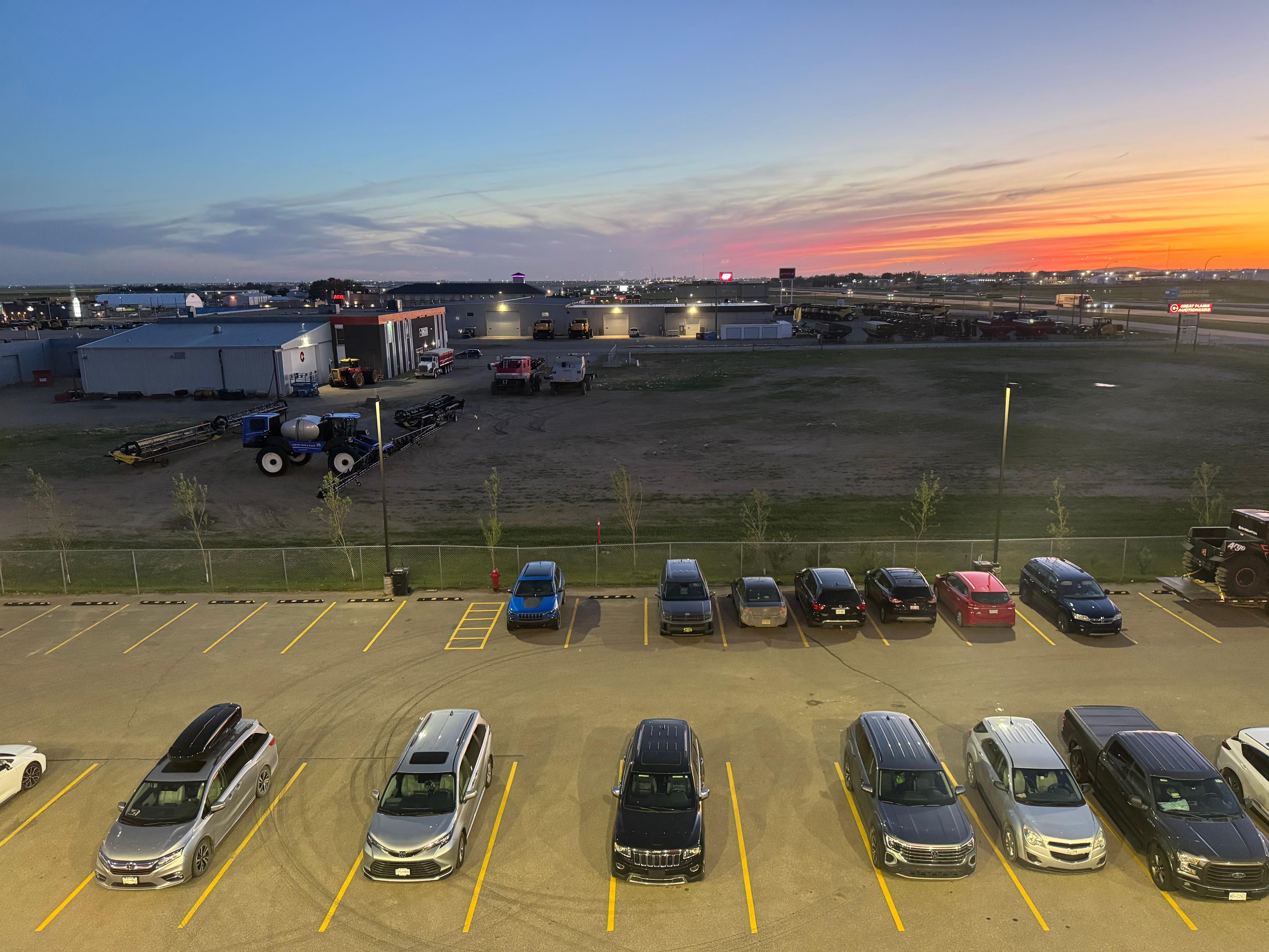 View of back parking lot 