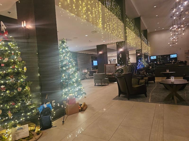 Lobby at Christmas