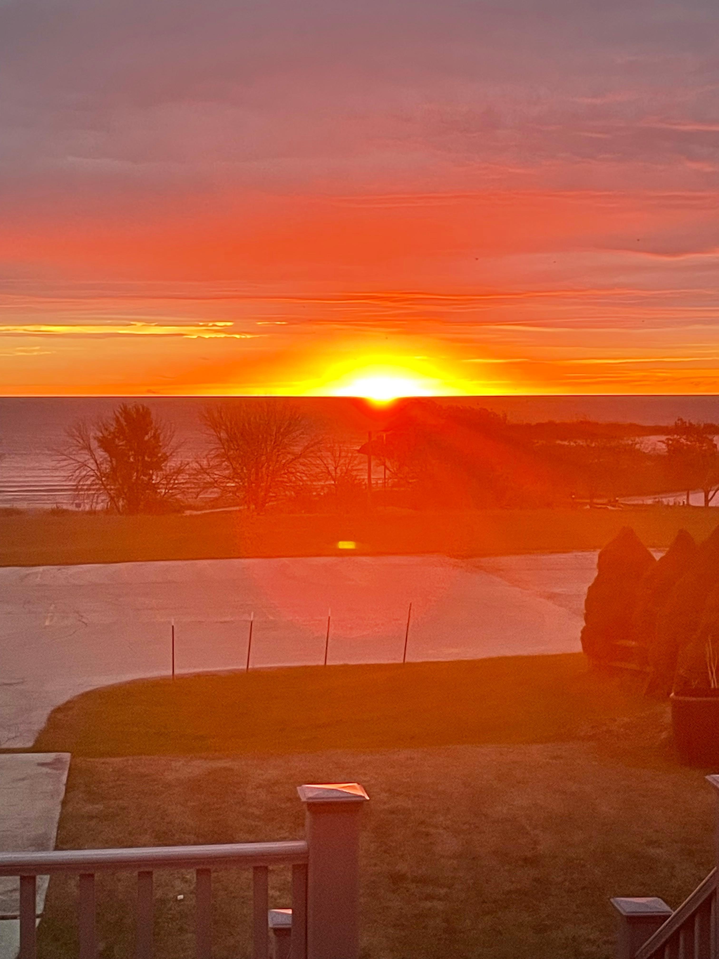 Sun rise from back deck