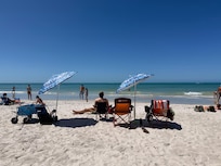 Beach gear available in condo closet