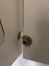 Broken hinges - exposed screws