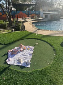 Golf area being used by the babies…